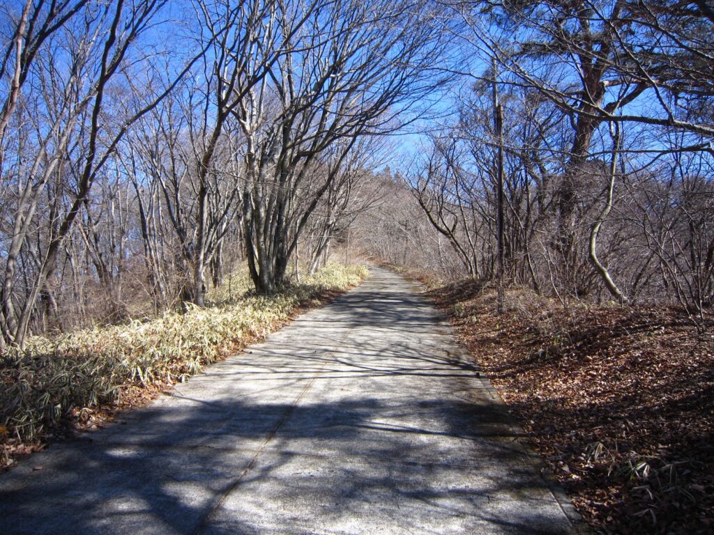 伊香保から上の山公園までの山道