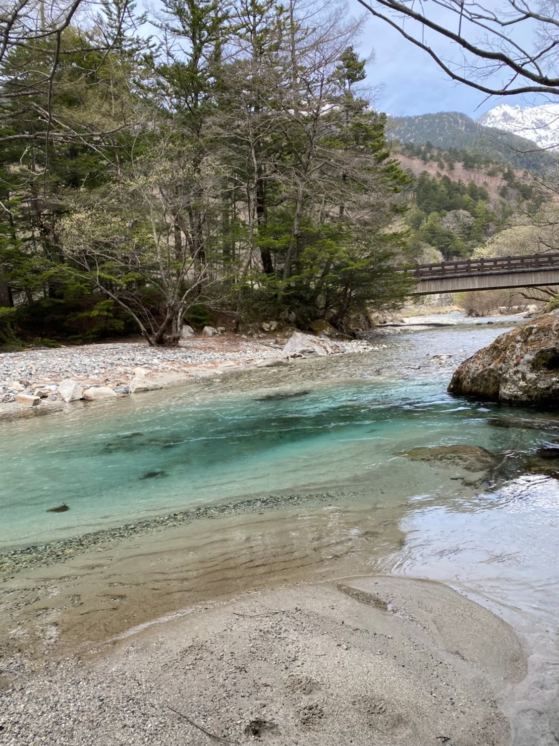 梓川と田代橋