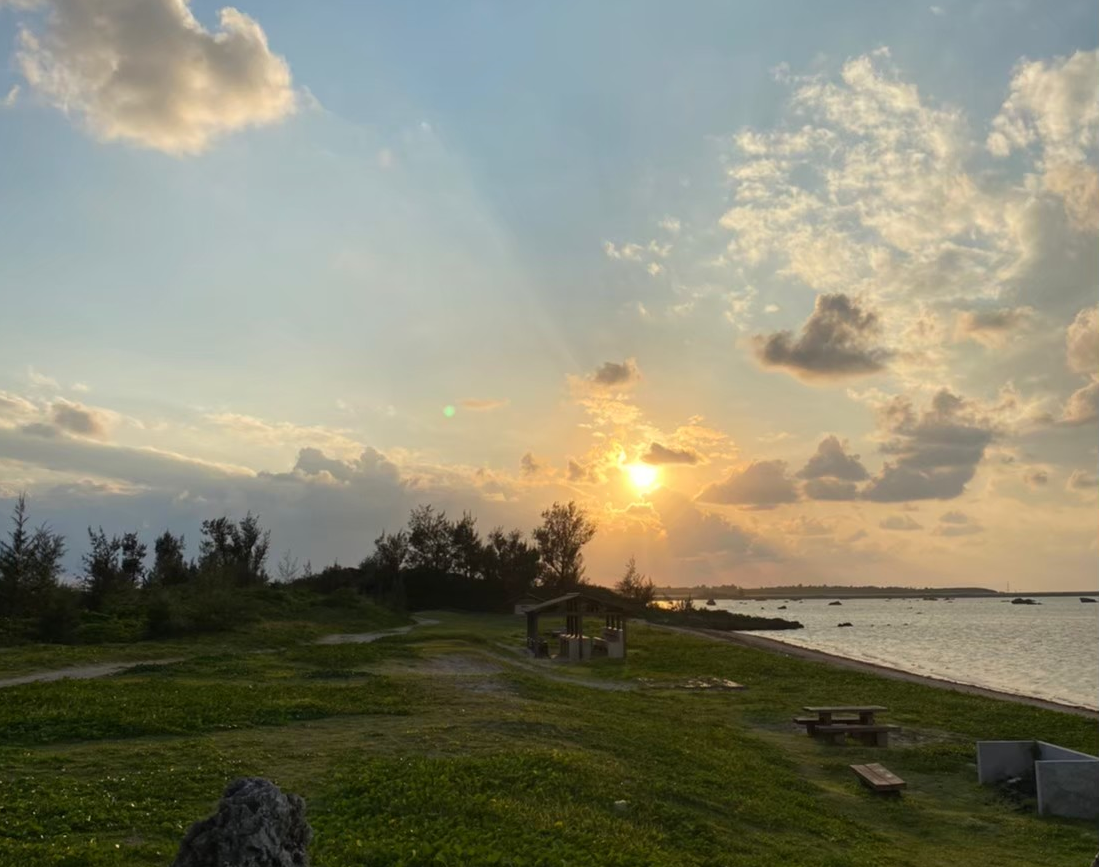 佐和田浜の夕日