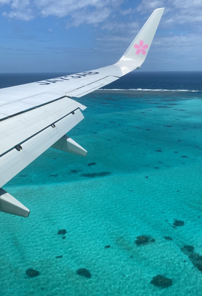 下地島RWY17へのファイナルアプローチ