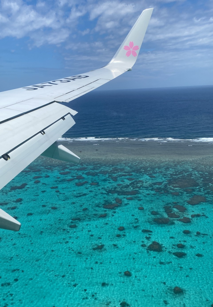 下地島RWY17へのファイナルアプローチ