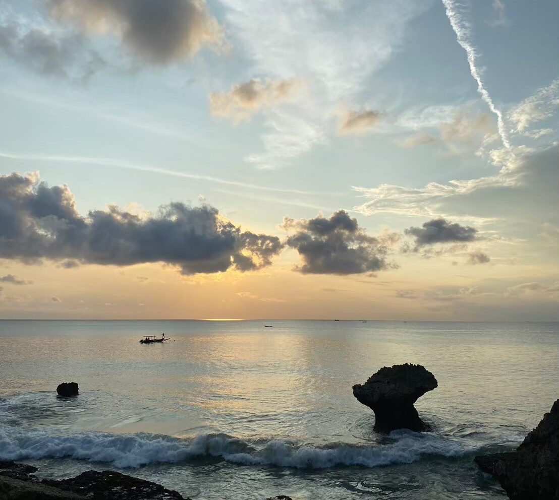 ロックバーからの夕日