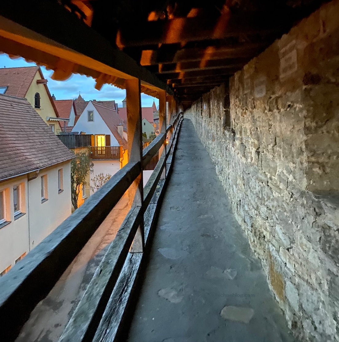 ローテンブルグの市壁の回廊